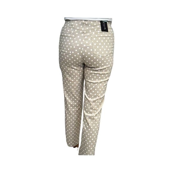 ROBELL BELLA 09 POLKA DOT SLIM CROPPED TROUSERS. BEIGE - Picture 2 of 10